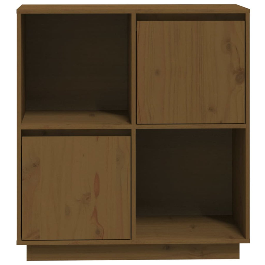 Dressoir 74X35X80 Cm Massief Grenenhout Honingbruin