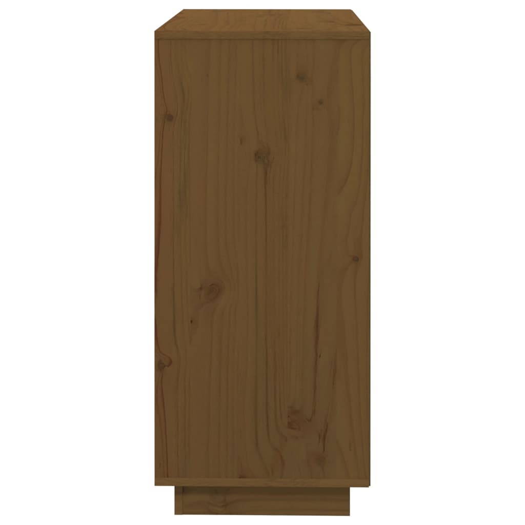 Dressoir 74X35X80 Cm Massief Grenenhout Honingbruin