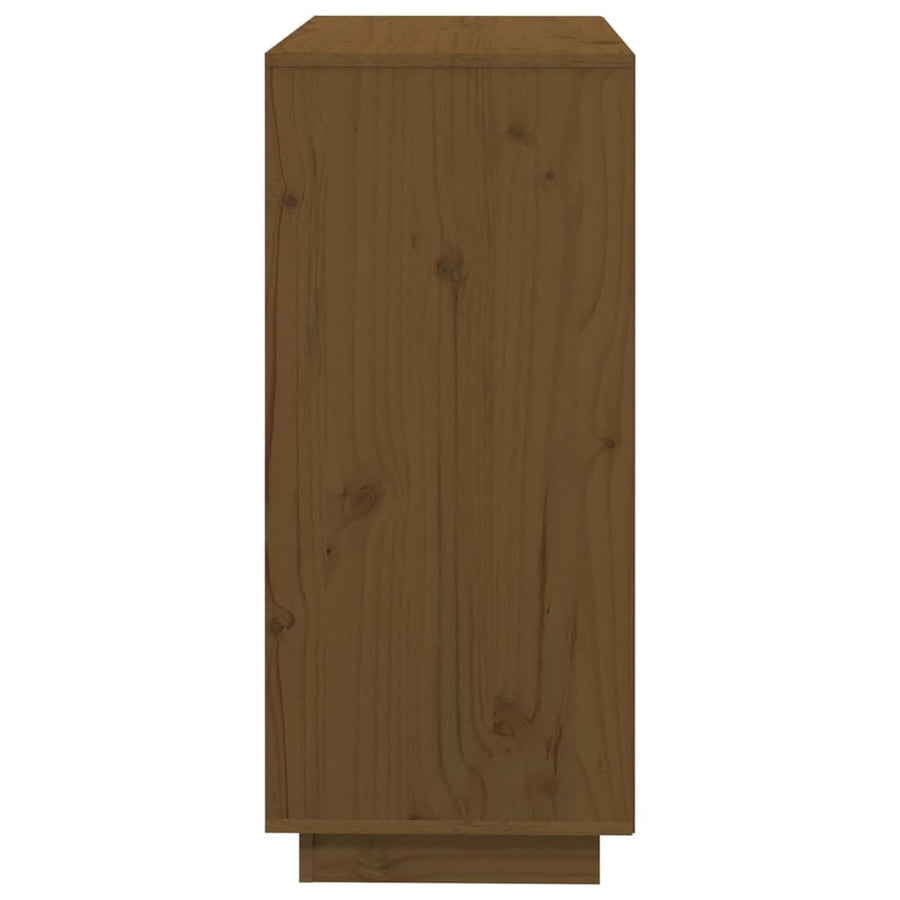 Dressoir 74X35X80 Cm Massief Grenenhout Honingbruin