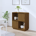 Dressoir 74x35x80 cm massief grenenhout honingbruin