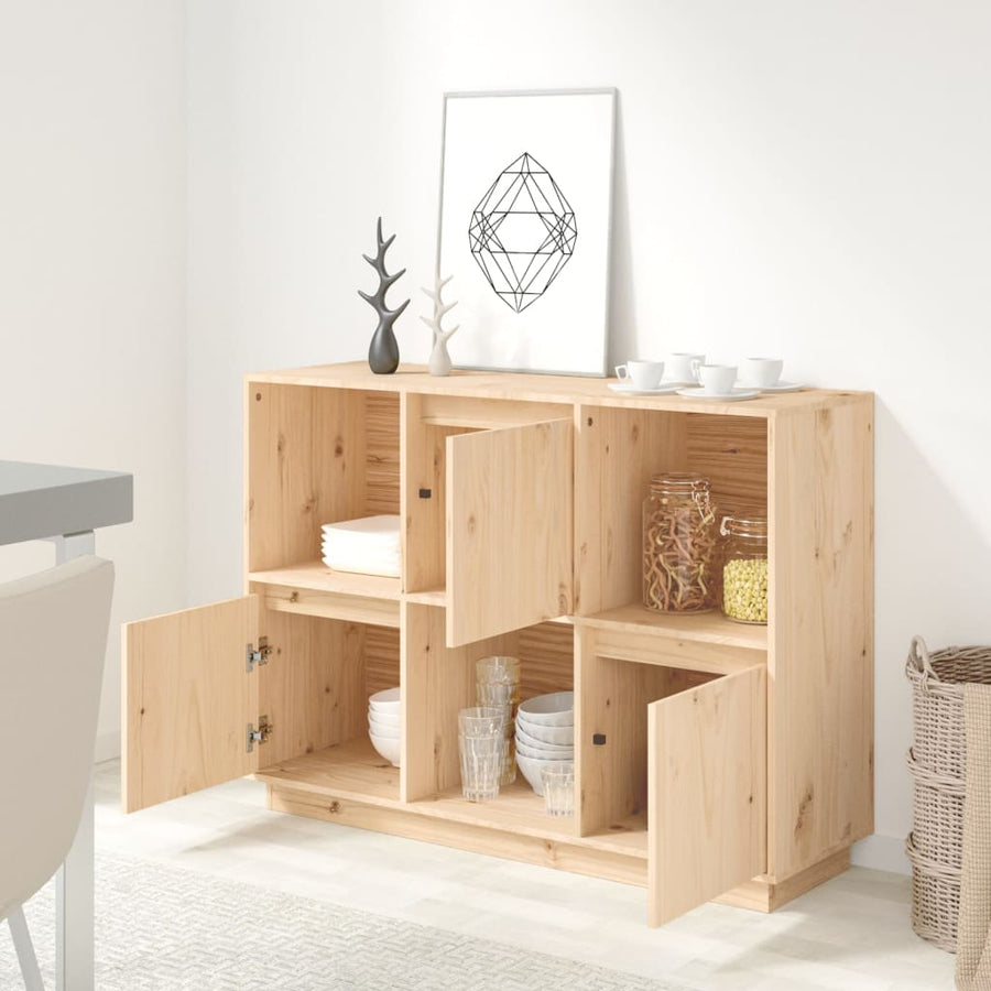 Dressoir 110,5X35X80 Cm Massief Grenenhout