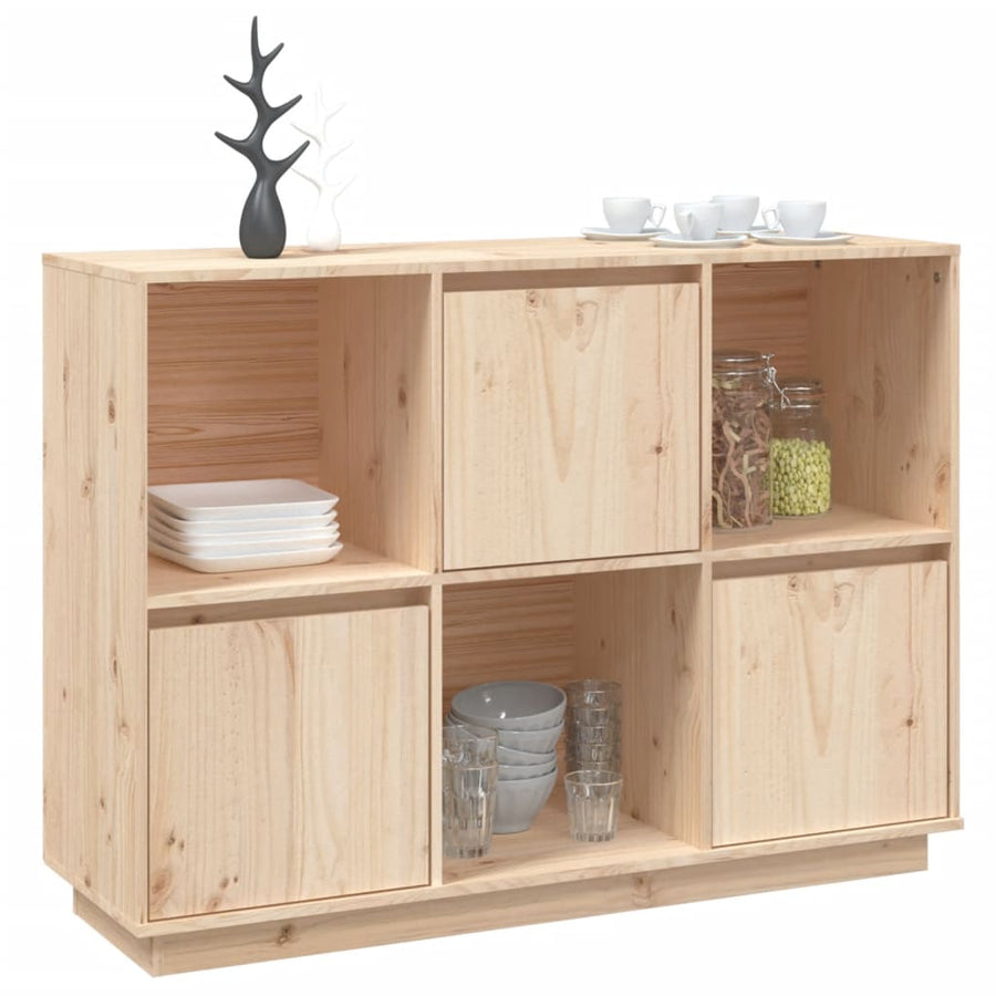 Dressoir 110,5X35X80 Cm Massief Grenenhout