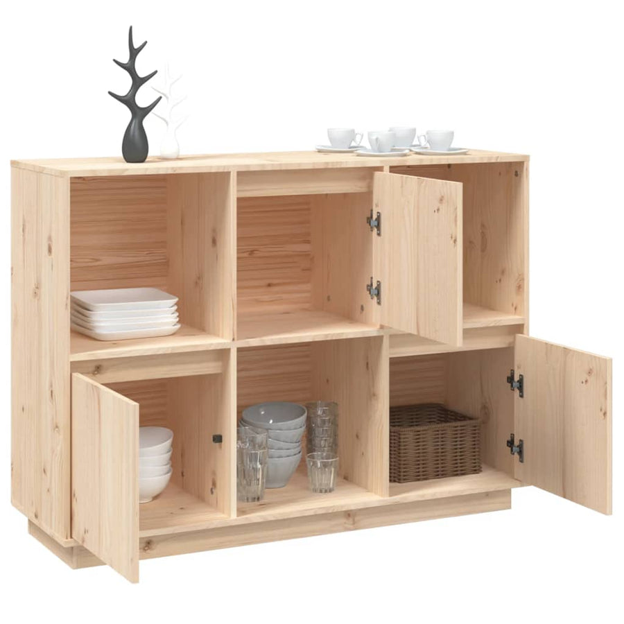 Dressoir 110,5X35X80 Cm Massief Grenenhout
