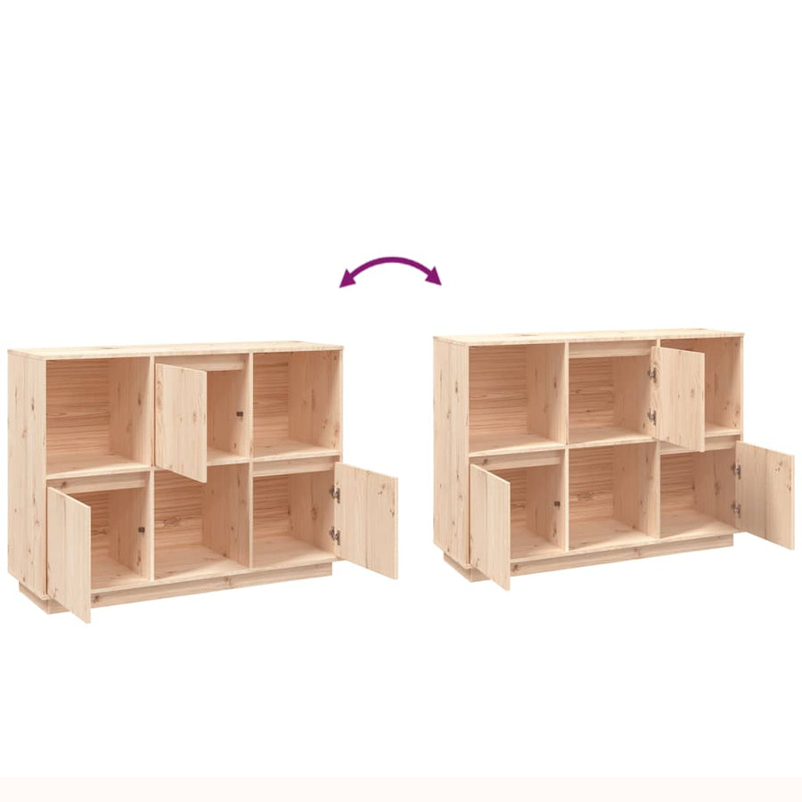 Dressoir 110,5X35X80 Cm Massief Grenenhout