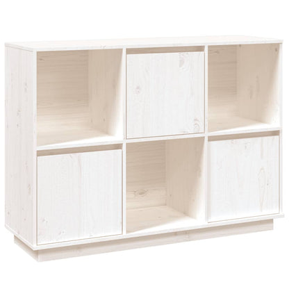 Dressoir 110,5X35X80 Cm Massief Grenenhout Wit