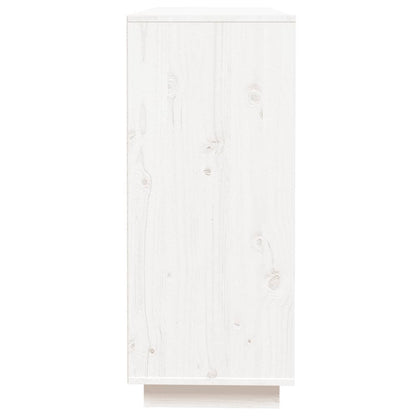 Dressoir 110,5X35X80 Cm Massief Grenenhout Wit