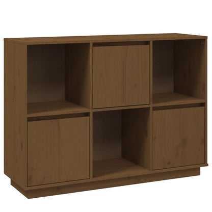 Dressoir 110,5X35X80 Cm Massief Grenenhout Honingbruin