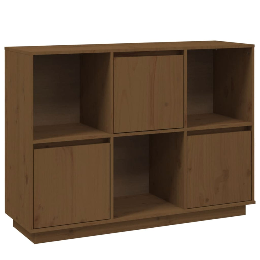 Dressoir 110,5X35X80 Cm Massief Grenenhout Honingbruin