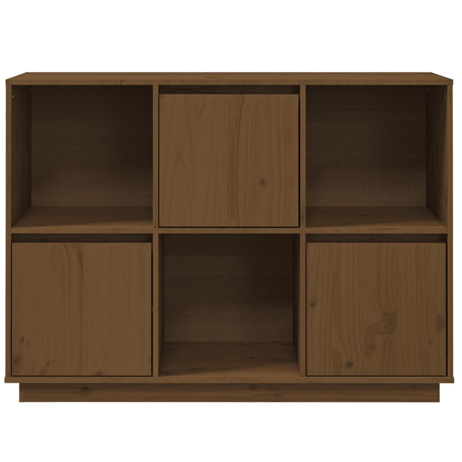 Dressoir 110,5X35X80 Cm Massief Grenenhout Honingbruin