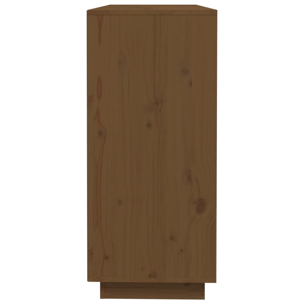 Dressoir 110,5X35X80 Cm Massief Grenenhout Honingbruin