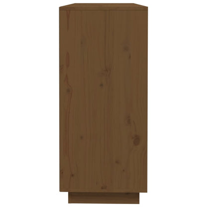 Dressoir 110,5X35X80 Cm Massief Grenenhout Honingbruin
