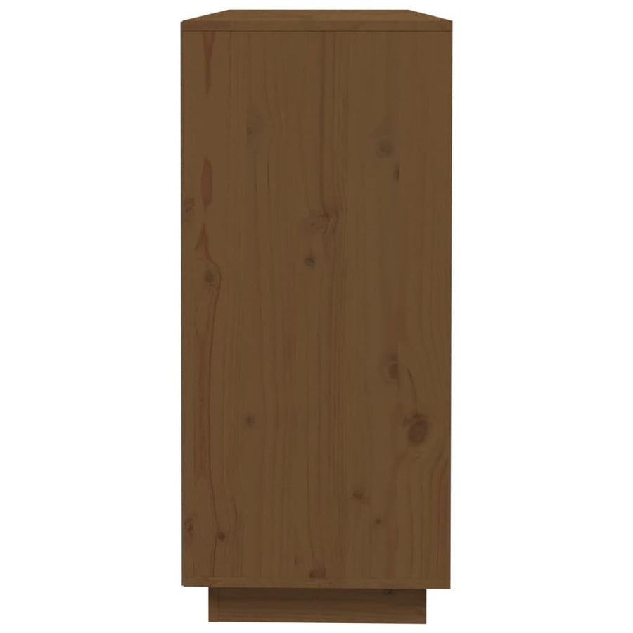 Dressoir 110,5X35X80 Cm Massief Grenenhout Honingbruin