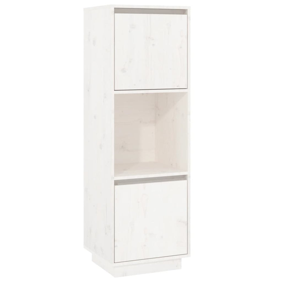 Hoge Kast 38X35X117 Cm Massief Grenenhout Wit
