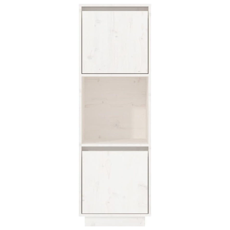 Hoge Kast 38X35X117 Cm Massief Grenenhout Wit