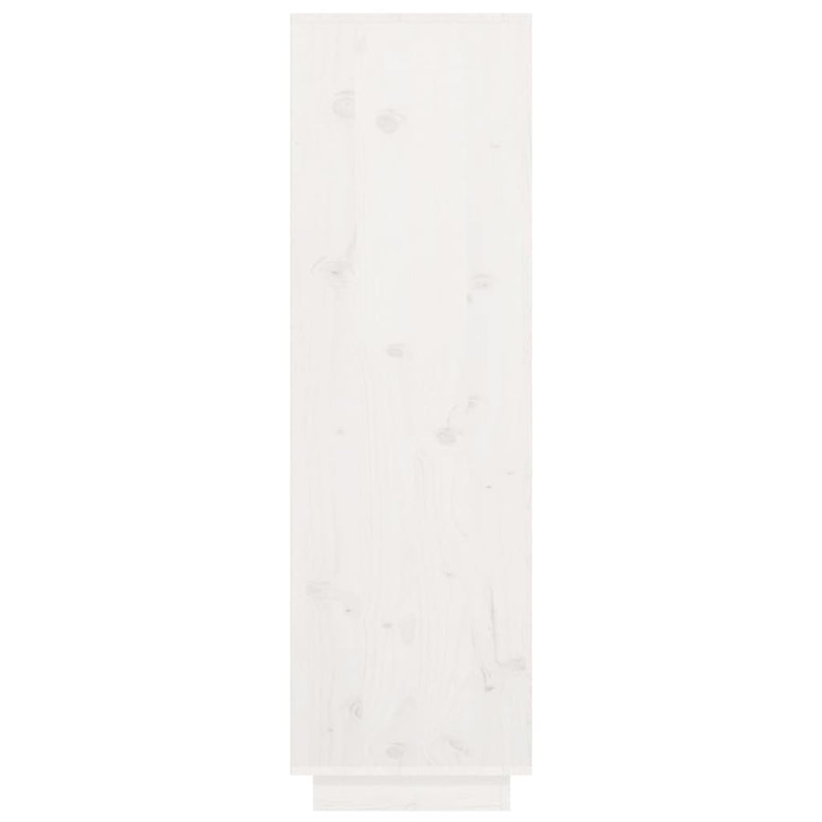 Hoge Kast 38X35X117 Cm Massief Grenenhout Wit