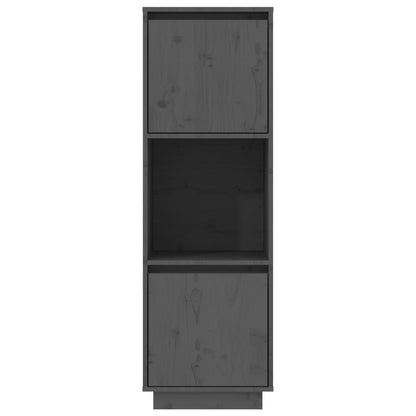 Hoge Kast 38X35X117 Cm Massief Grenenhout Grijs