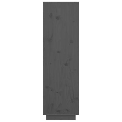 Hoge Kast 38X35X117 Cm Massief Grenenhout Grijs