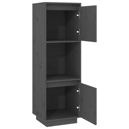 Hoge Kast 38X35X117 Cm Massief Grenenhout Grijs