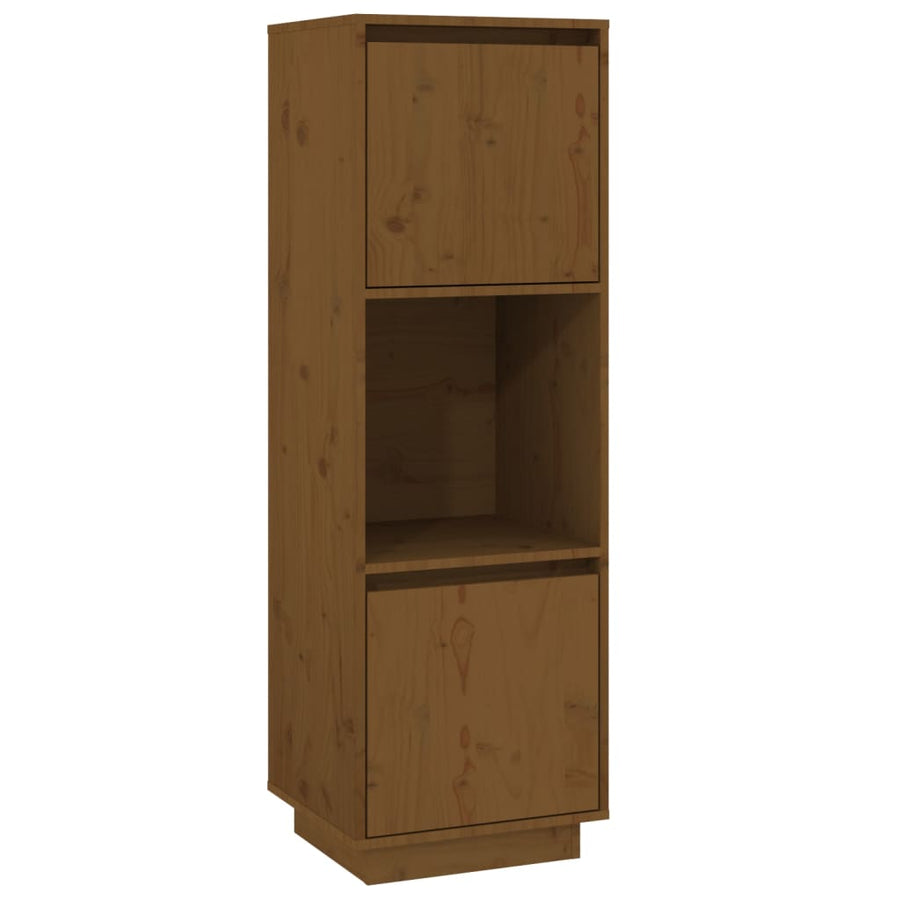 Hoge Kast 38X35X117 Cm Massief Grenenhout Honingbruin
