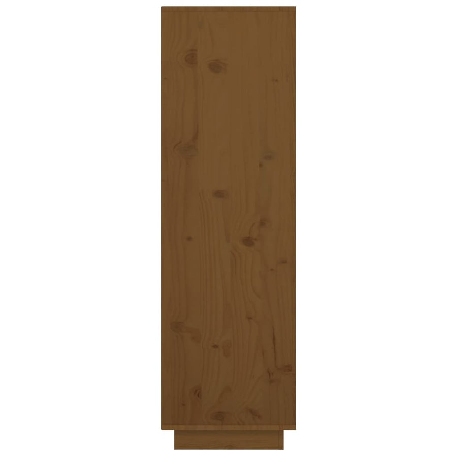 Hoge Kast 38X35X117 Cm Massief Grenenhout Honingbruin