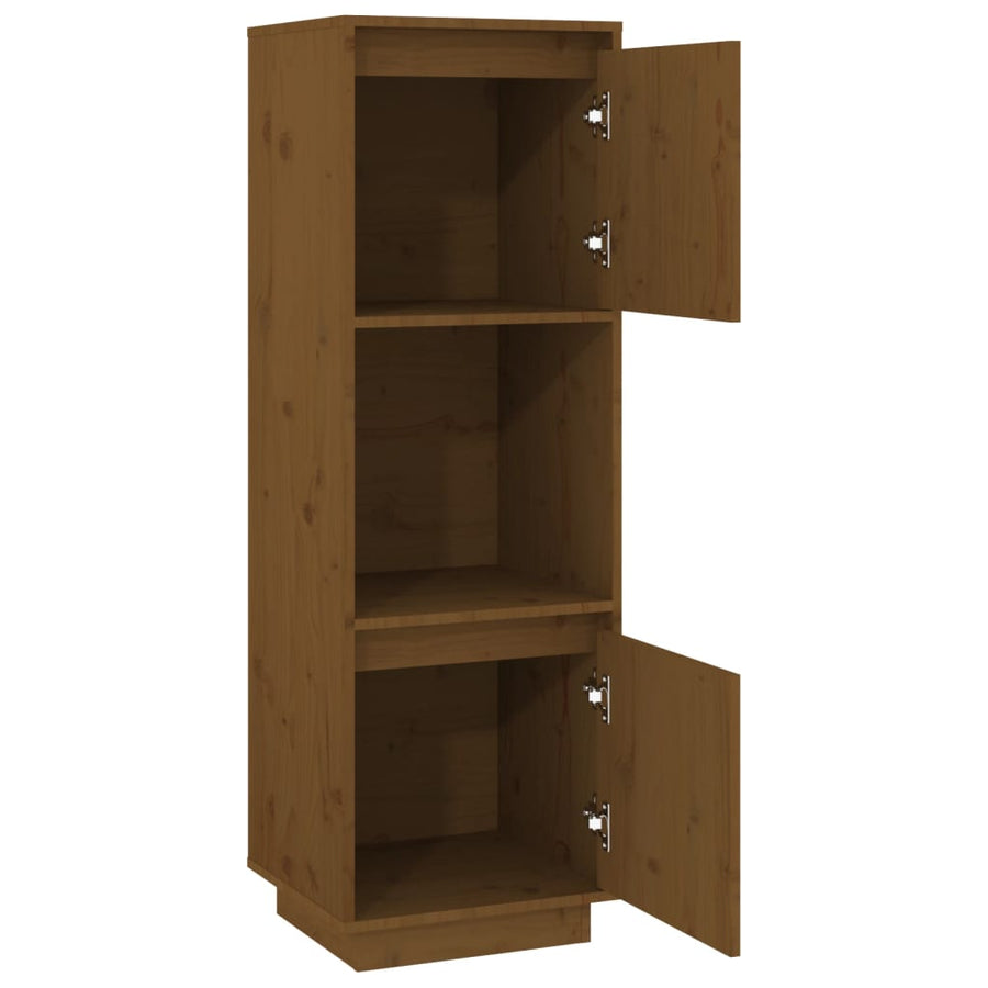 Hoge Kast 38X35X117 Cm Massief Grenenhout Honingbruin