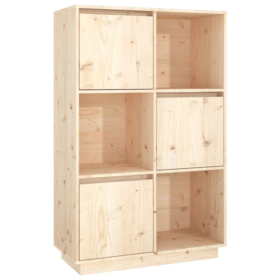 Hoge Kast 74X35X117 Cm Massief Grenenhout