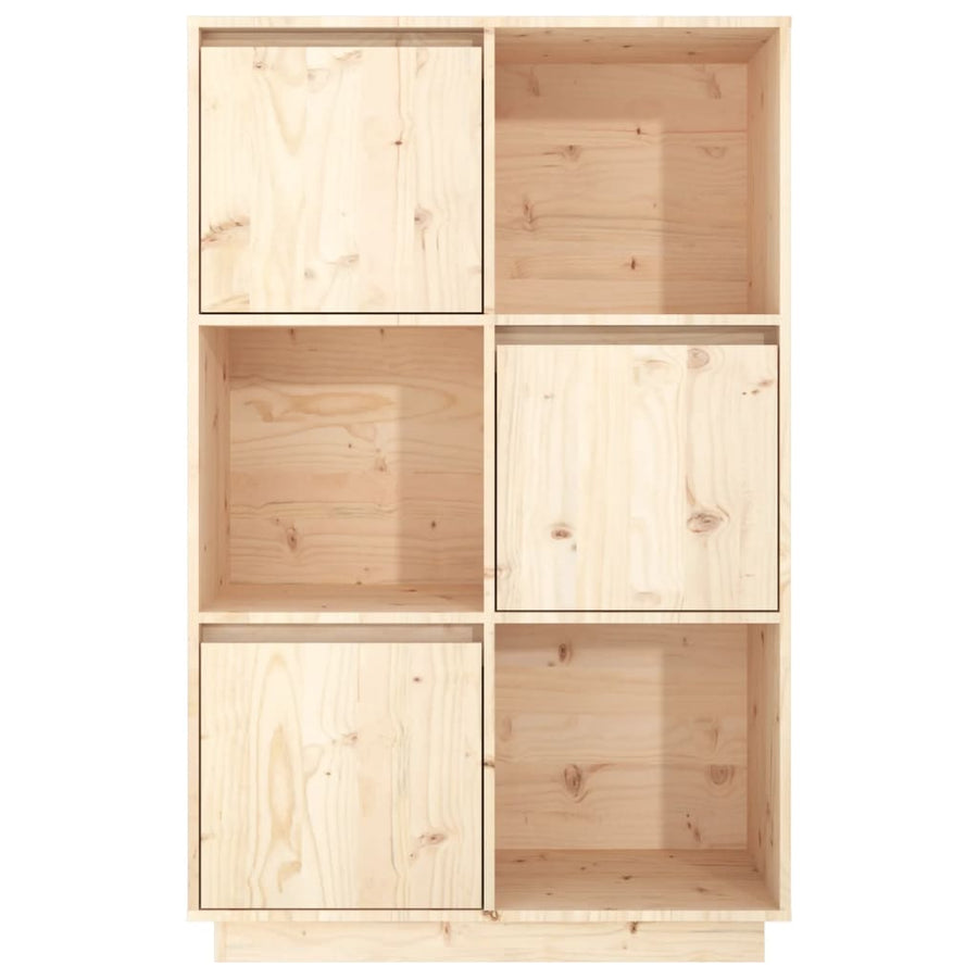 Hoge Kast 74X35X117 Cm Massief Grenenhout