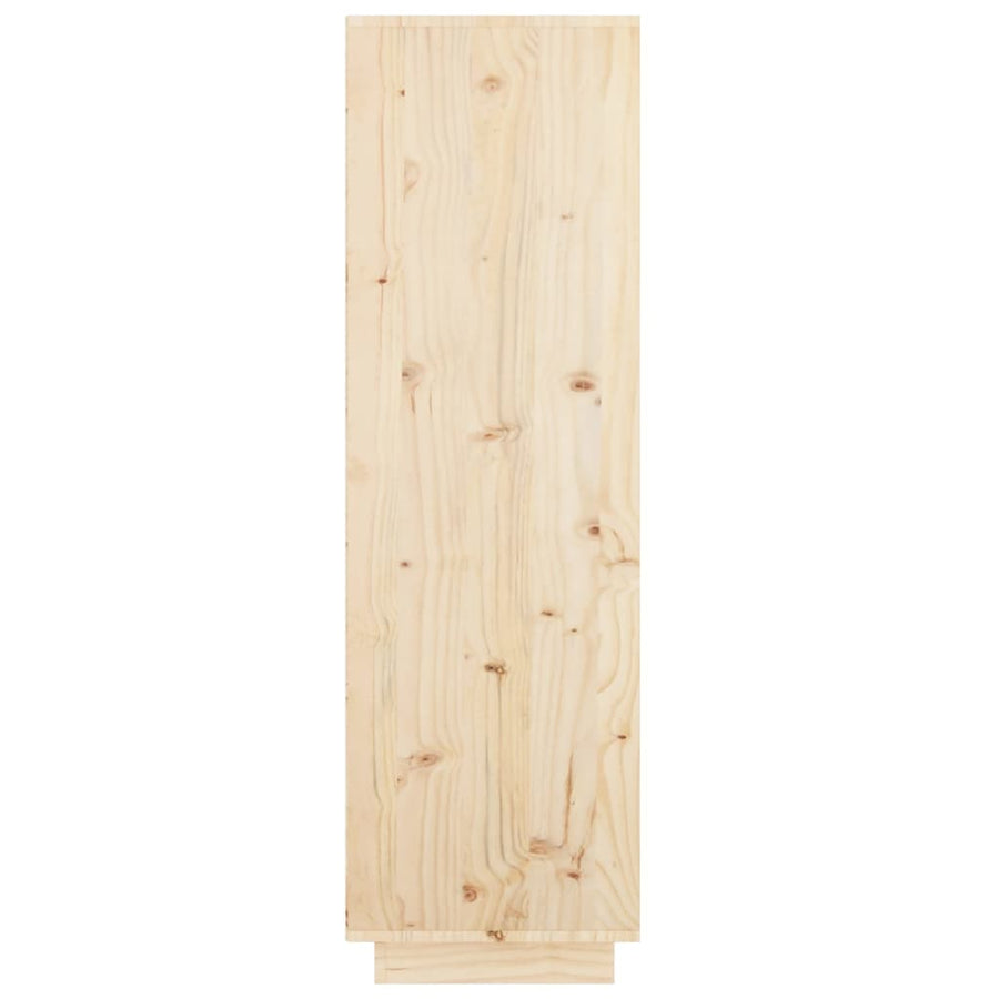 Hoge Kast 74X35X117 Cm Massief Grenenhout