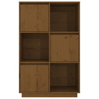 Hoge Kast 74X35X117 Cm Massief Grenenhout Honingbruin