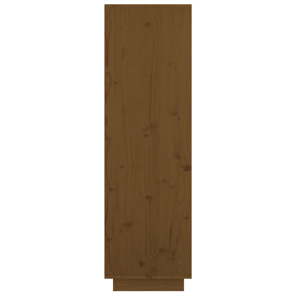 Hoge Kast 74X35X117 Cm Massief Grenenhout Honingbruin