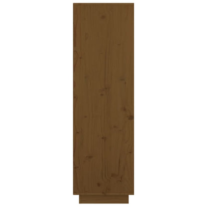 Hoge Kast 74X35X117 Cm Massief Grenenhout Honingbruin