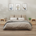Bedside tables 2 pcs 60x34x51 cm solid pine wood