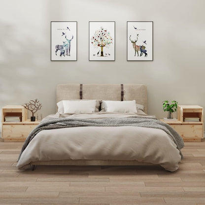 Nachtkastjes 2 St 60X34X51 Cm Massief Grenenhout