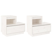 Nachtkastjes 2 St 60X34X51 Cm Massief Grenenhout Wit