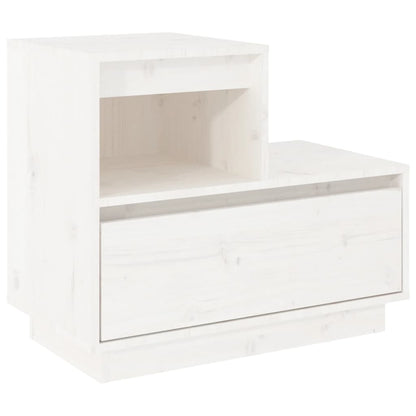 Nachtkastjes 2 St 60X34X51 Cm Massief Grenenhout Wit