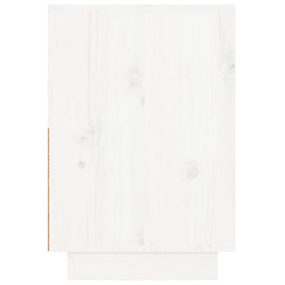 Nachtkastjes 2 St 60X34X51 Cm Massief Grenenhout Wit