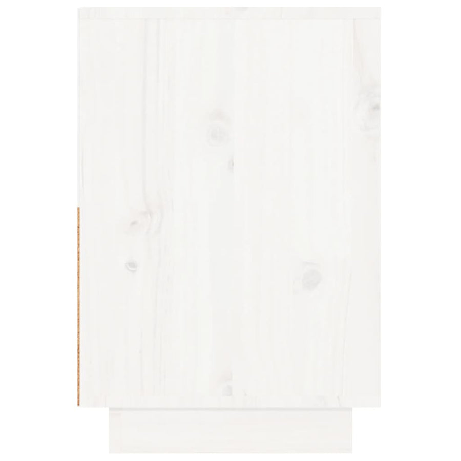 Nachtkastjes 2 St 60X34X51 Cm Massief Grenenhout Wit