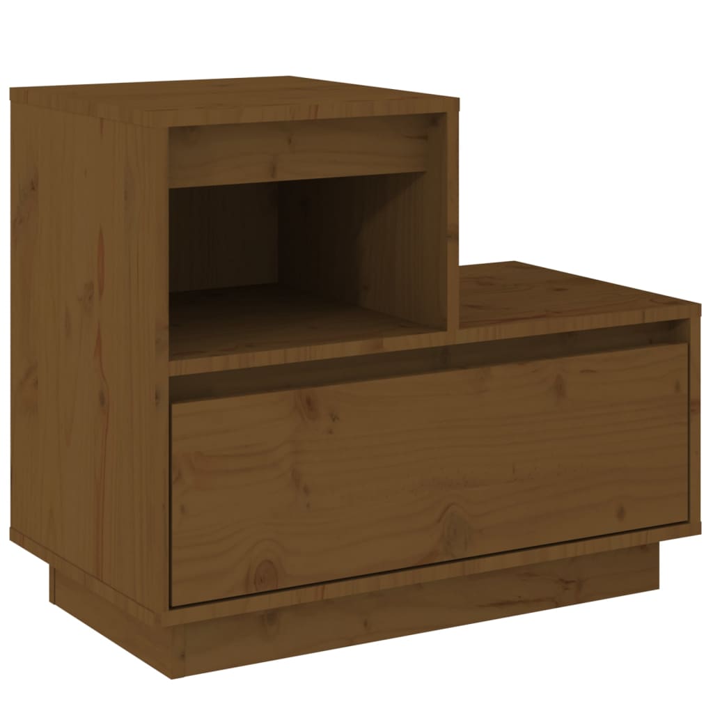 Nachtkastjes 2 St 60X34X51 Cm Massief Grenenhout Honingbruin