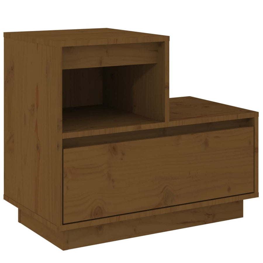 Nachtkastjes 2 St 60X34X51 Cm Massief Grenenhout Honingbruin