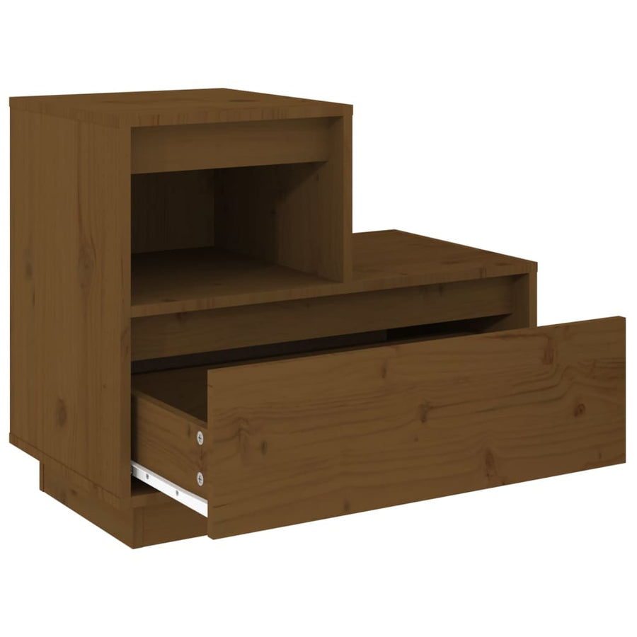 Nachtkastjes 2 St 60X34X51 Cm Massief Grenenhout Honingbruin