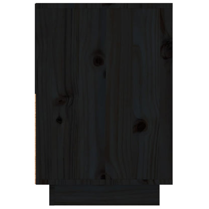 Nachtkastjes 2 St 60X34X51 Cm Massief Grenenhout Zwart
