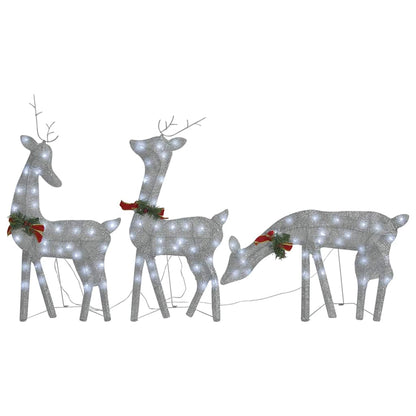 Kerstversiering Rendierfamilie 270X7X90 Cm Gaas Wit Kleur 3