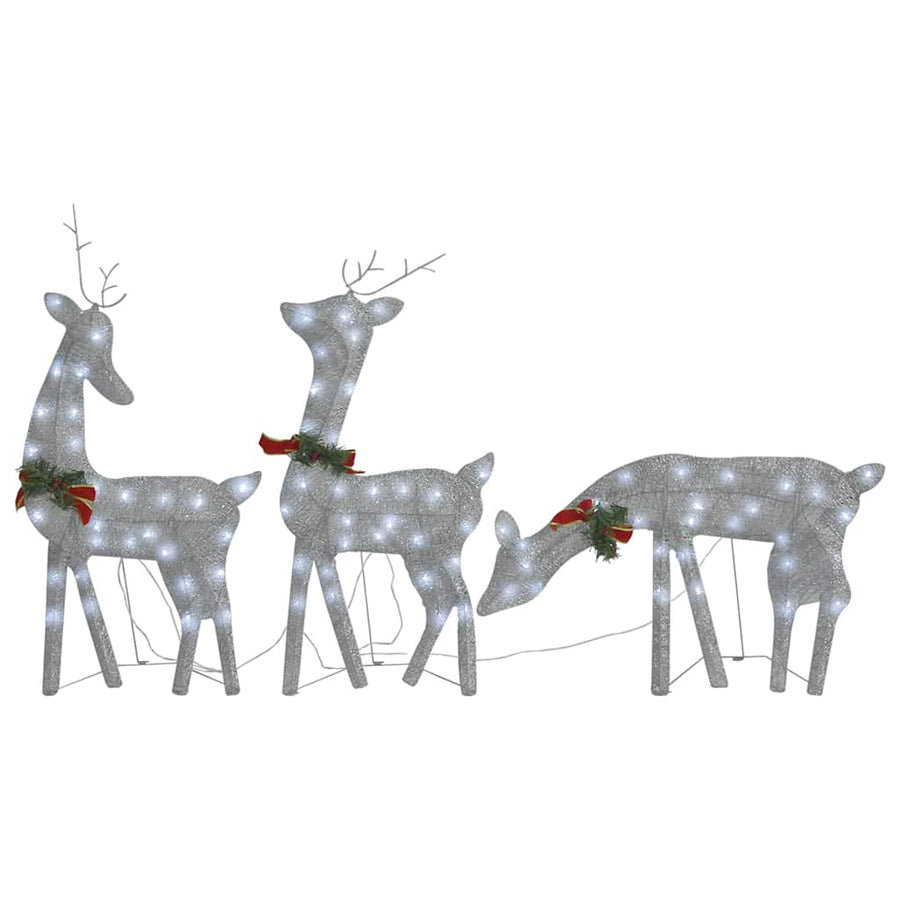 Kerstversiering Rendierfamilie 270X7X90 Cm Gaas Wit Kleur 3