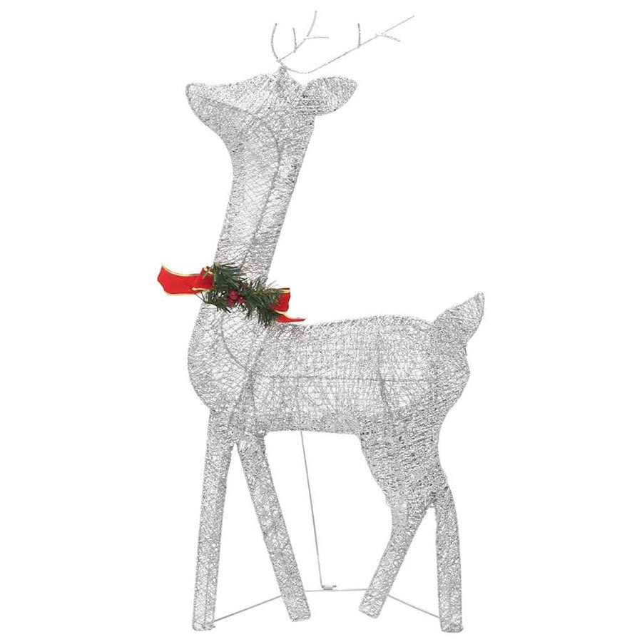 Kerstversiering Rendierfamilie 270X7X90 Cm Gaas Wit Kleur 3