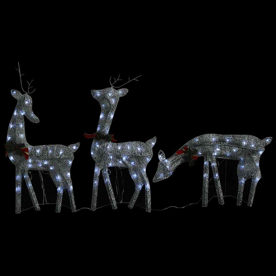 Kerstversiering Rendierfamilie 270X7X90 Cm Gaas Wit Kleur 3