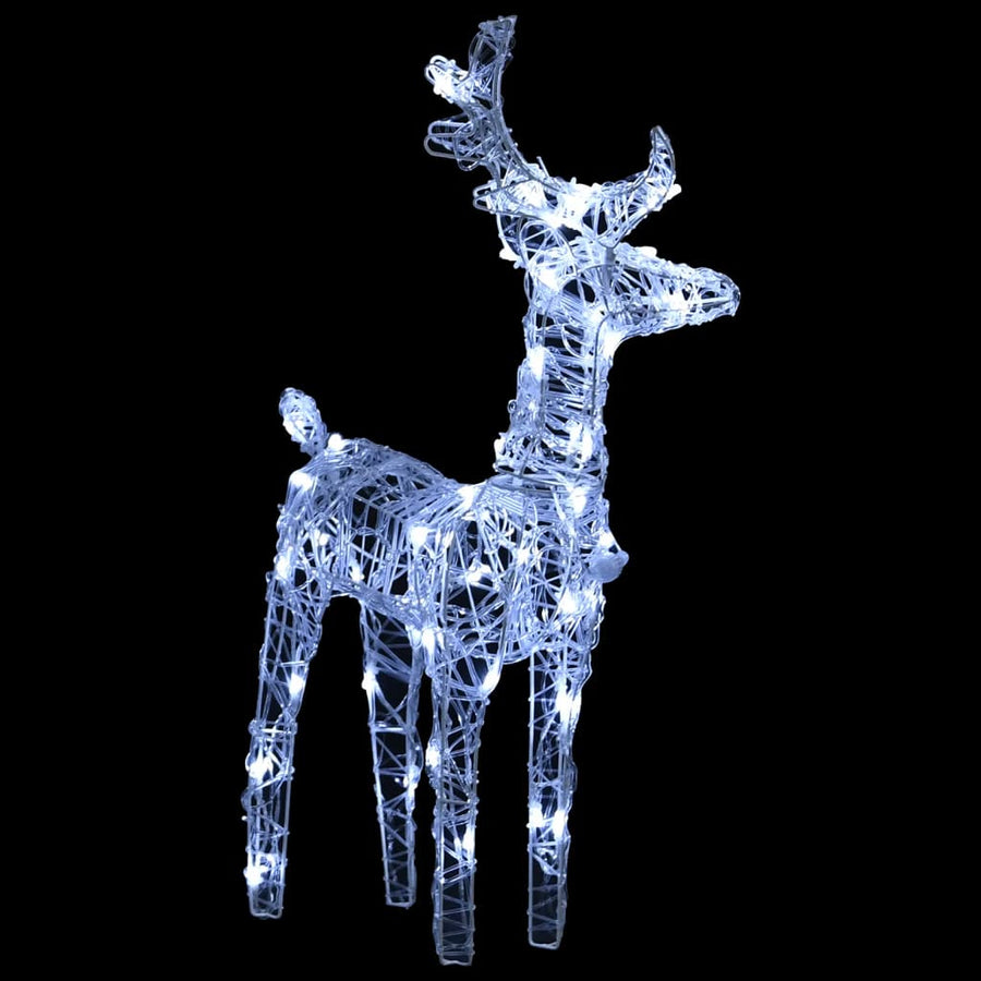 Kerstrendieren 2 St 80 Led's Acryl Koudwit