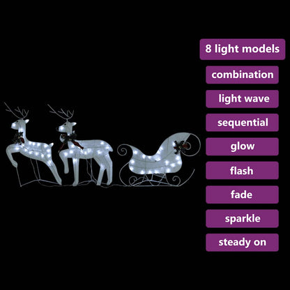 Kerstdecoratie Rendieren En Slee 60 Led's 2