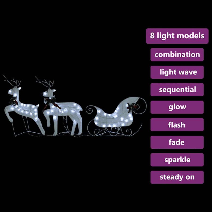 Kerstdecoratie Rendieren En Slee 60 Led's 2