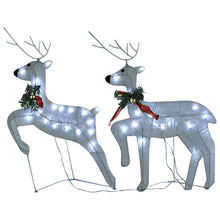 Kerstrendieren 2 St 40 Led's Wit