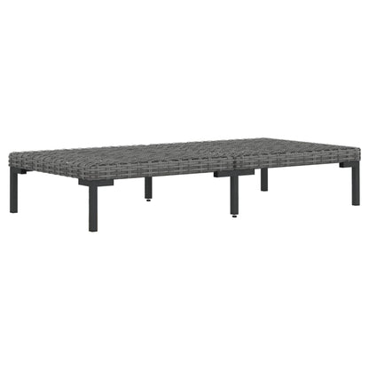 7-Delige Loungeset Met Kussens Poly Rattan Donkergrijs 1